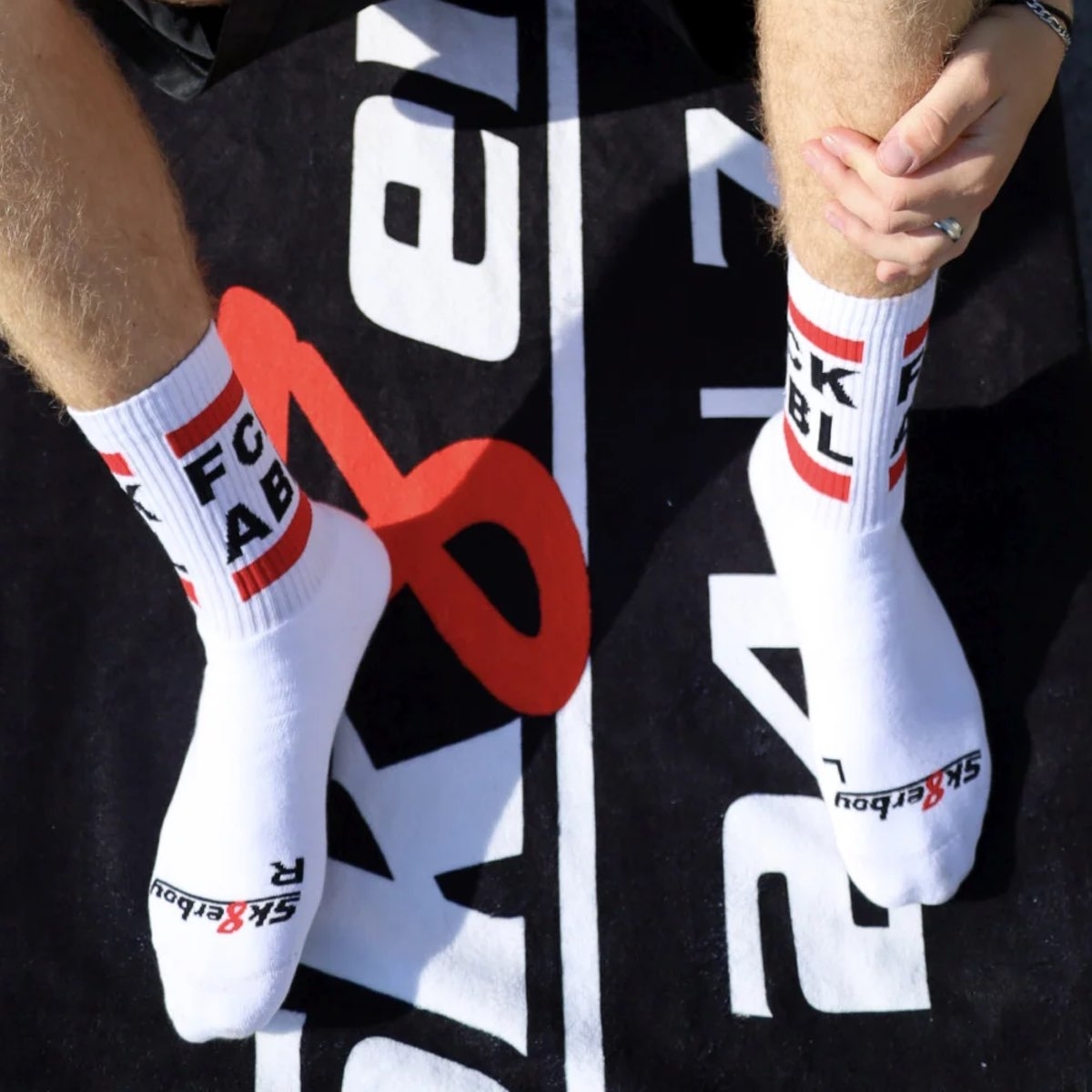 SK8ERBOY - Socken I FCK ABL I weiß I EU 43-46