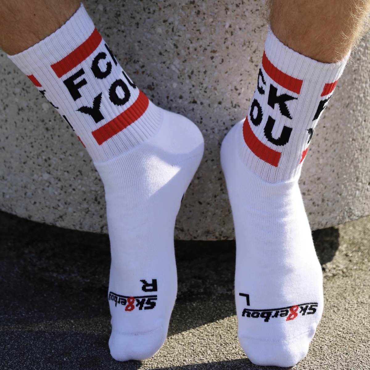 SK8ERBOY - Socken I FCK YOU I weiß I EU 39-42