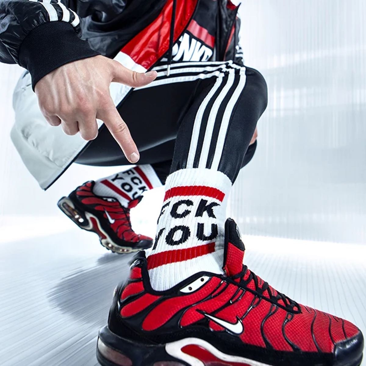 SK8ERBOY - Socken I FCK YOU I weiß I EU 43-46