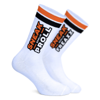 SNEAKFREAXX - Socken I Sneak-Proll I weiß-neonorange