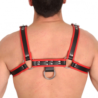 THE RED - Leder Brust-Harness (rot)