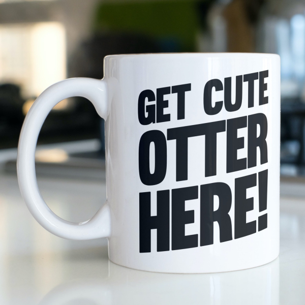 BENSWILD - Tasse "Get Cute Otter Here!" (weiß)