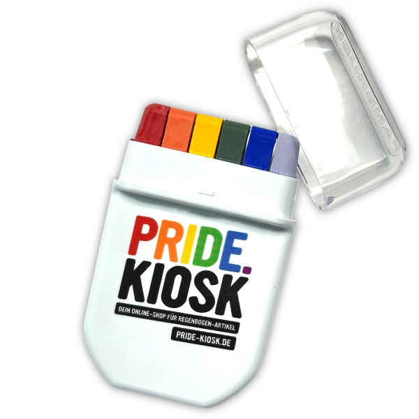 Pride-Schminkstift mit Regenbogenfarben