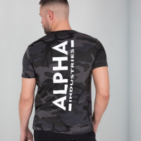 ALPHA INDUSTRIES - T-Shirt "BackPrint-T" (schwarz-camo)