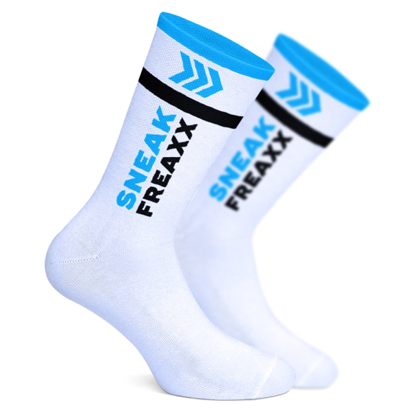 SNEAKFREAXX - Socken I Play-Edition I weiß-hellblau
