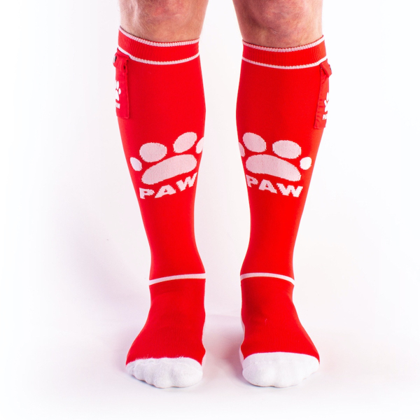 BRUTUS - Socken "Puppy-Party-Socks" (rot-weiß)