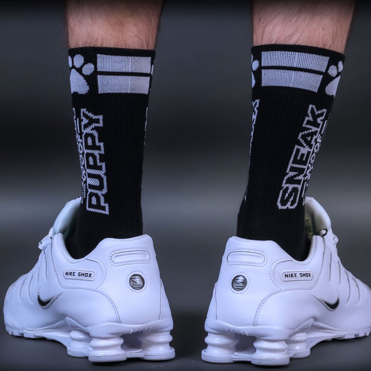 SNEAKFREAXX - Socken I Puppy-Play I schwarz-weiß