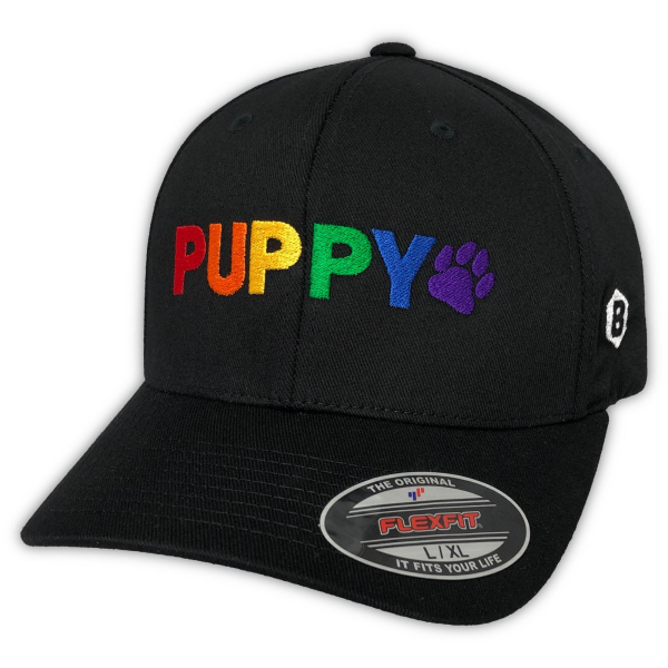 BENSWILD - Puppy-Play Flexfit-Cap "Puppy-Regenbogenfarben" (schwarz)