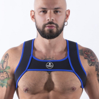 SPARTAS - Brust-Harness I Zeus I schwarz-blau L-XL