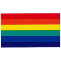 Aufkleber-Sticker - Regenbogenfarben I 7,6 x 11,5-cm