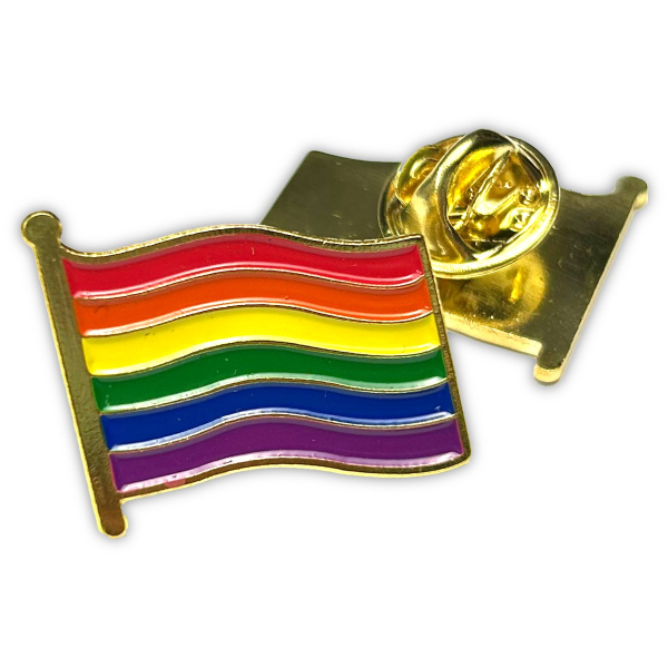 Premium Pin - Regenbogen Pride-Flagge I gold