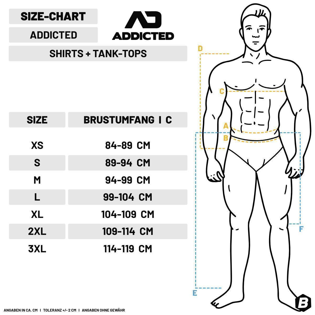 ADDICTED - Mesh Tank-Top "AD Rainbow" (weiß) S