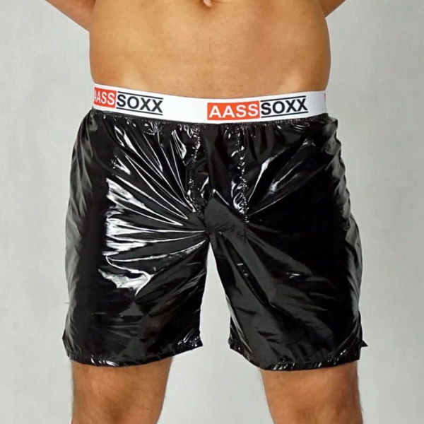 AASSSOXX - Basic Shiny-Nylon-Boxershort "Sling" (schwarz)