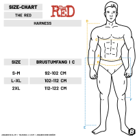 THE RED - Leder Brust-Harness I Snap I schwarz