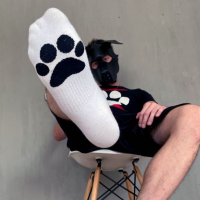 SK8ERBOY - Short Socken I Puppy-Play-Edition I weiß