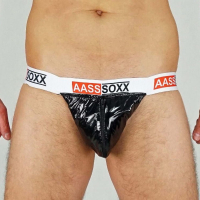 AASSSOXX - Shiny-Nylon-Jockstrap I SmellZone I schwarz L-XL