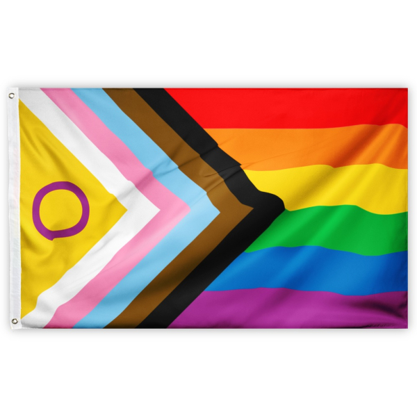 Progress-Intersex Pride-Regenbogen Flagge I 90 x 150-cm