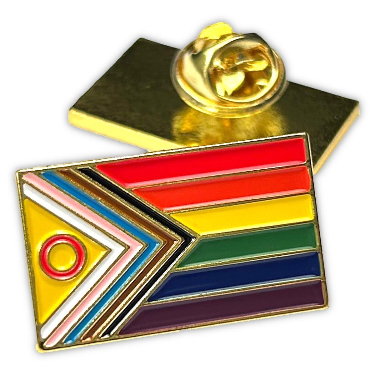 PRIDE - Premium Pin I Progress-Intersex-Regenbogen-Flagge...