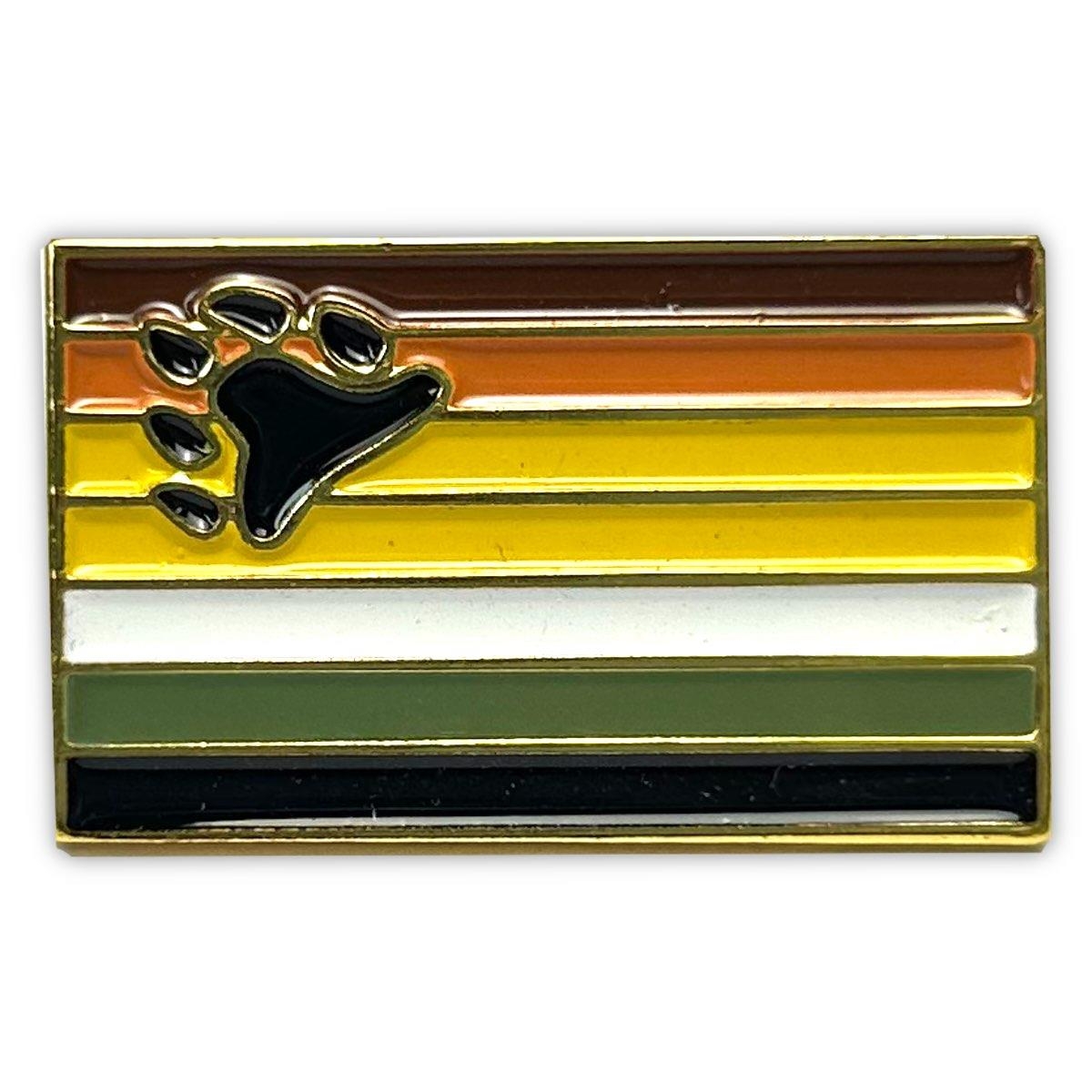 PRIDE - Premium Pin I Bären-Flagge I gold