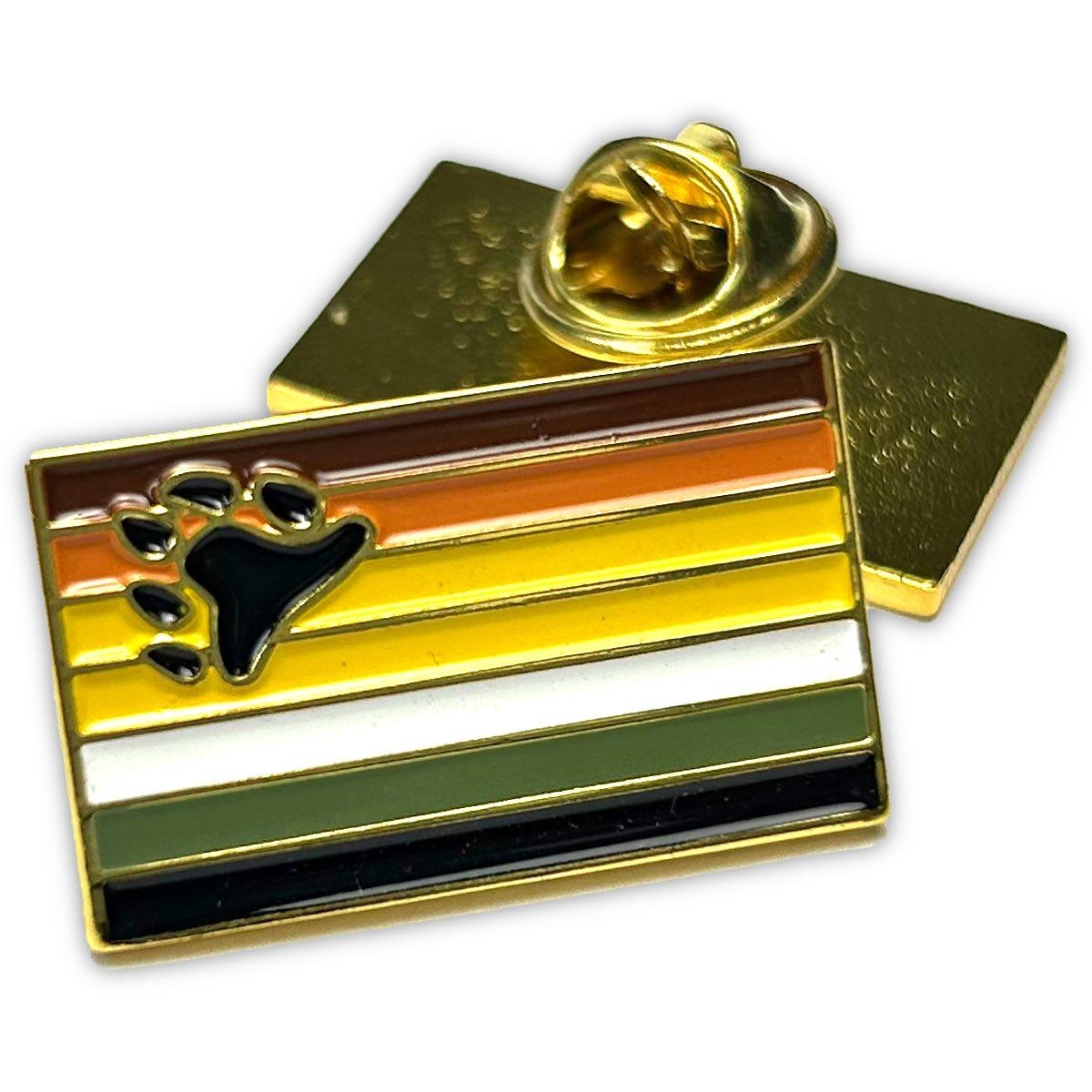 PRIDE - Premium Pin I Bären-Flagge I gold