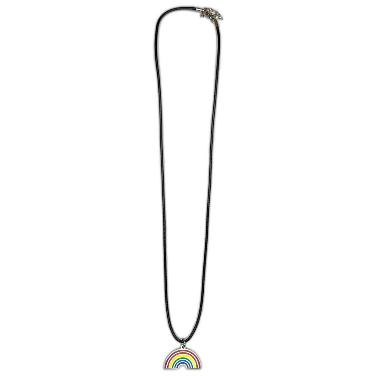 PRIDE Halskette mit Regenbogen-Anhänger I silber