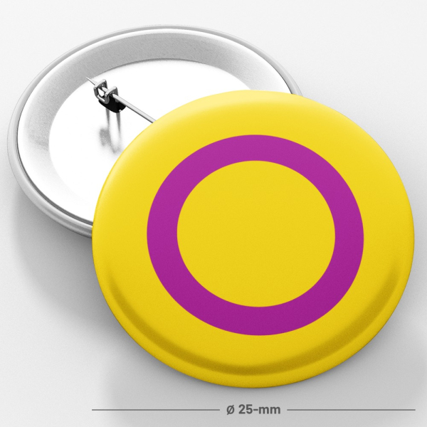 PRIDE-Button I 3er-Pack I Intersexuell-Flagge I ø 25-mm