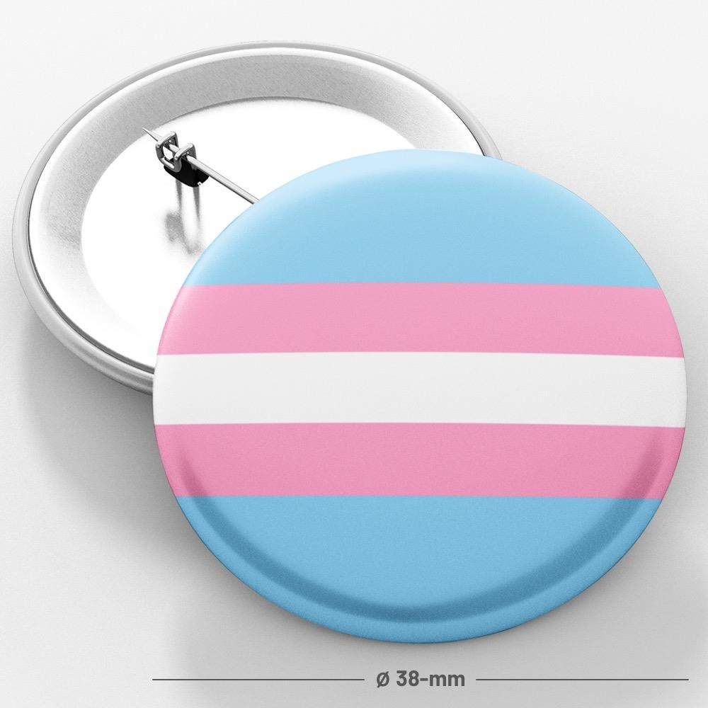PRIDE-Button I 3er-Pack I Transgender-Flagge I ø...