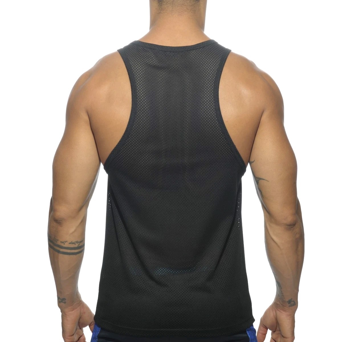 ADDICTED - Mesh-Tank-Top I Fetish AD I gelb I schwarz XL