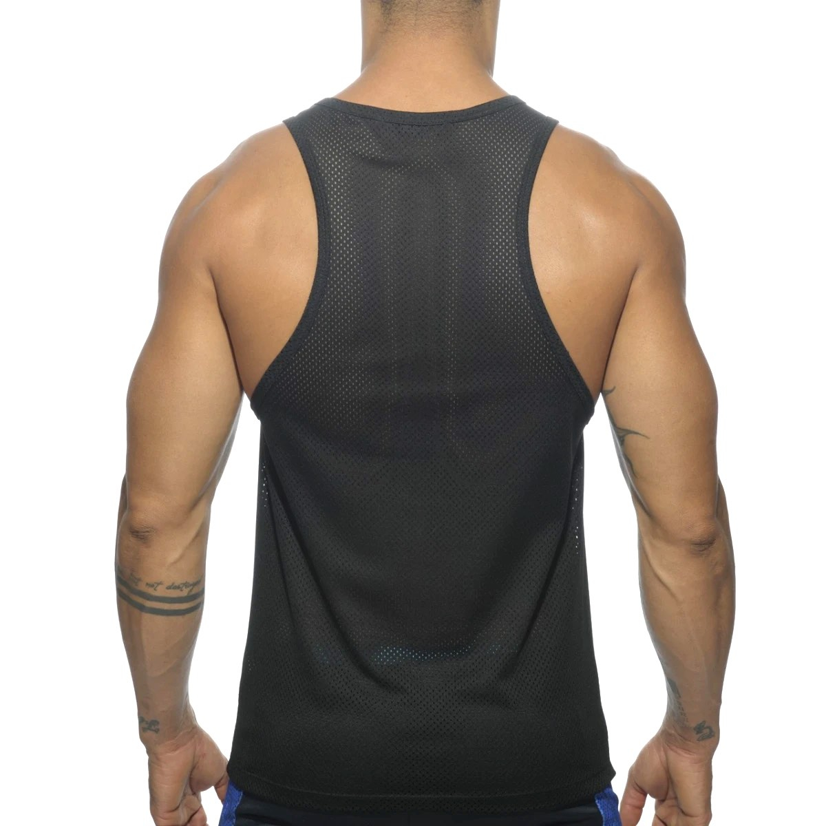 ADDICTED - Mesh-Tank-Top I Fetish AD I gelb I schwarz XL