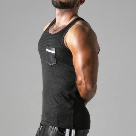 LOCKER GEAR - Mesh Tanktop I schwarz-weiß I XL