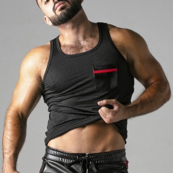 LOCKER GEAR - Mesh Tanktop I rot M