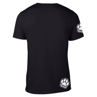BENSWILD - Custom Puppy-Play T-Shirt I Pfote + Name I Outline I schwarz I Front-Print