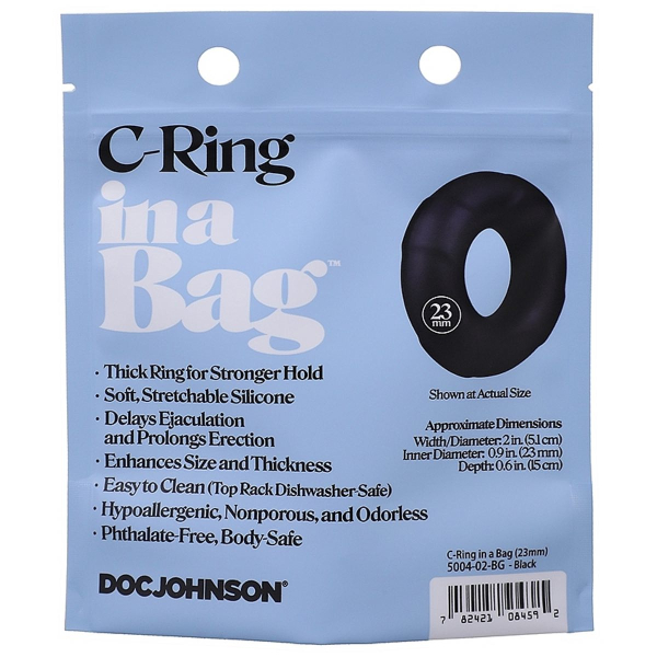 DOC JOHNSON - TOY IN A BAG - Cockring I C-Ring I schwarz
