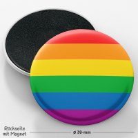 PRIDE-Magnet I Regenbogen-Flagge I ø 38-mm