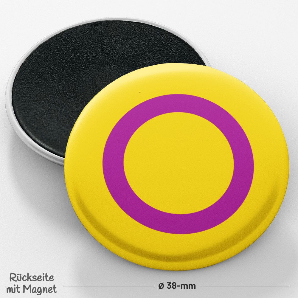 PRIDE-Magnet I Intersexuell-Flagge I ø 38-mm
