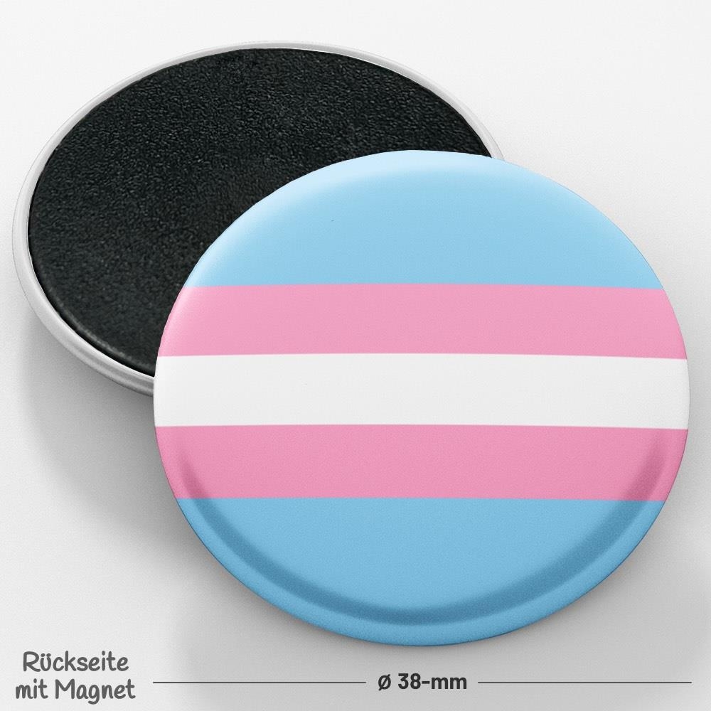 PRIDE-Magnet I Transsexuell-Flagge I ø 38-mm