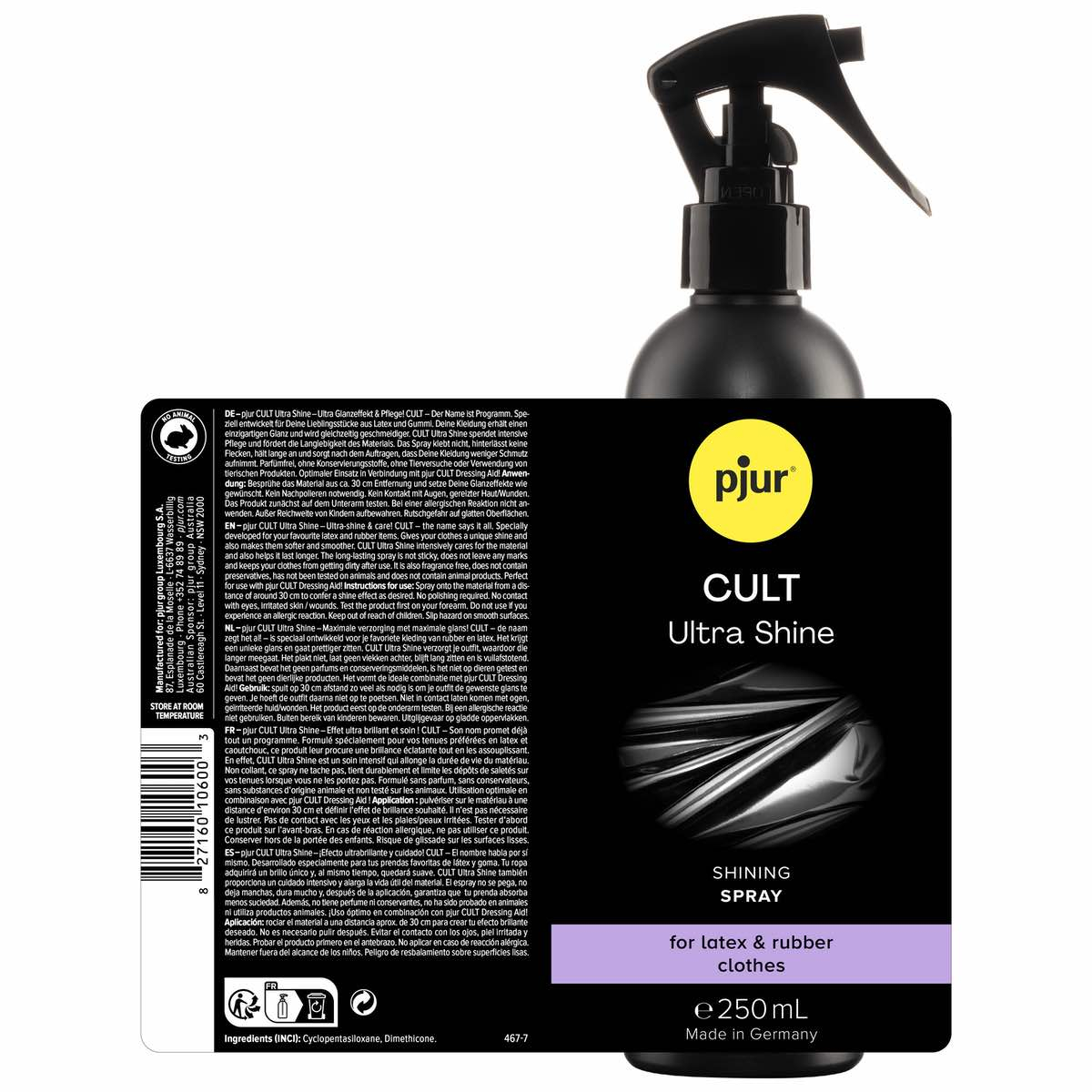 PJUR - CULT Ultra Shine I Rubber-Glanzspray I 250-ml Flasche