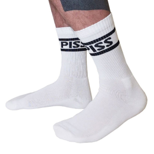 MISTER B - Crew Socken I PISS I weiß I