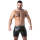 LOCKER GEAR - Kunstleder Cargo Short I Punch Hole Leatherette I schwarz I