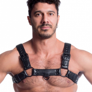 665 - Vegan Bulldog Harness I schwarz I