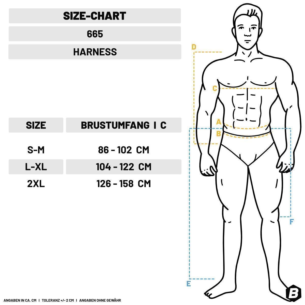 665 - Vegan Bulldog Harness I schwarz-rot I