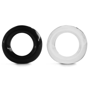 BRUTUS - Cockring I 2er-Pack I Thin & Stretchy I ELASTICO I schwarz + transparent