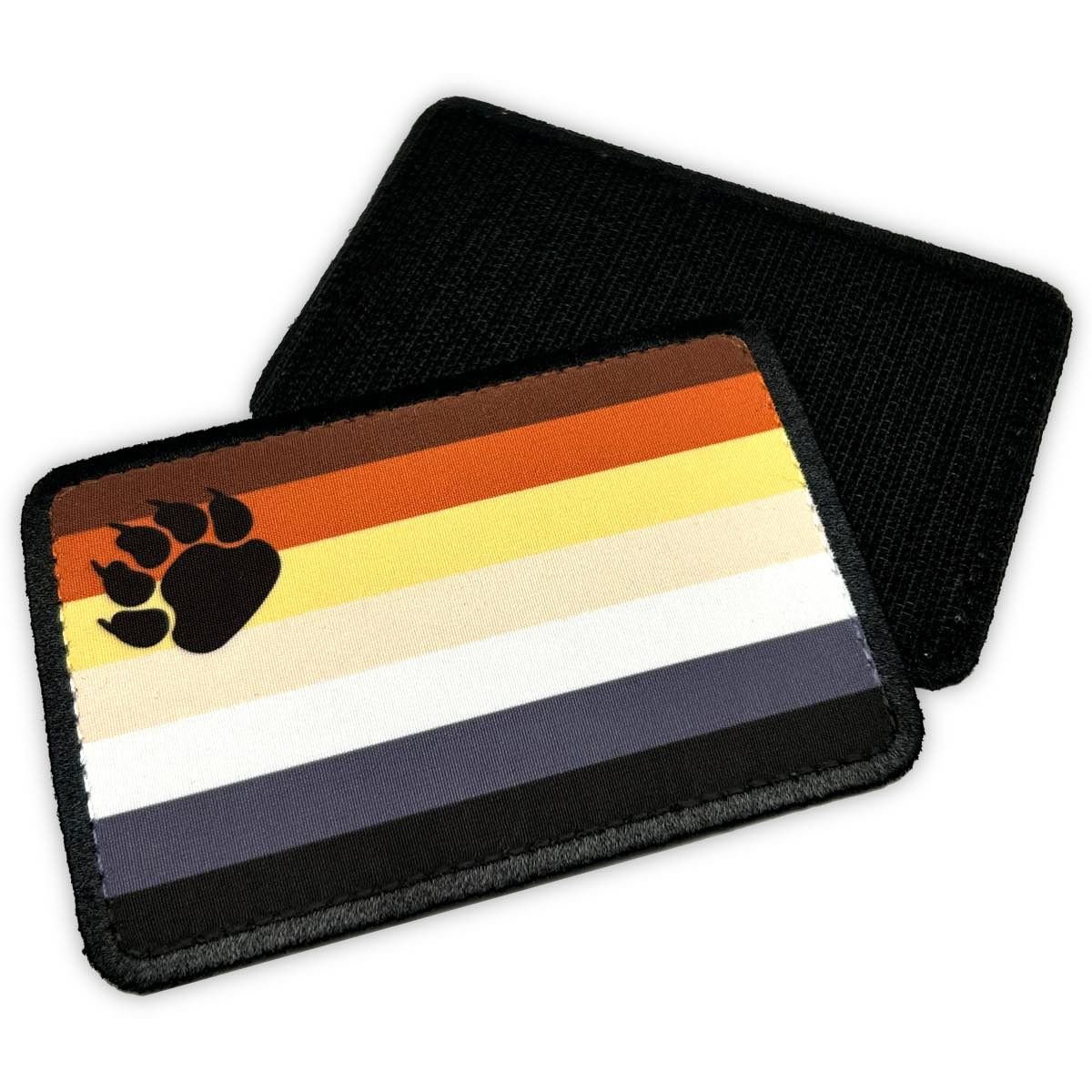 PRIDE - Klett-Patch I Bären-Flagge I 6,5 x 10-cm