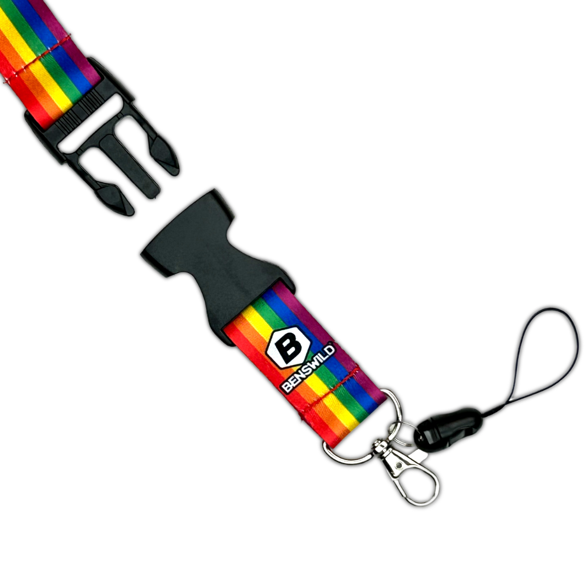 PRIDE - Schlüsselband mit Clip I Regenbogenfarben