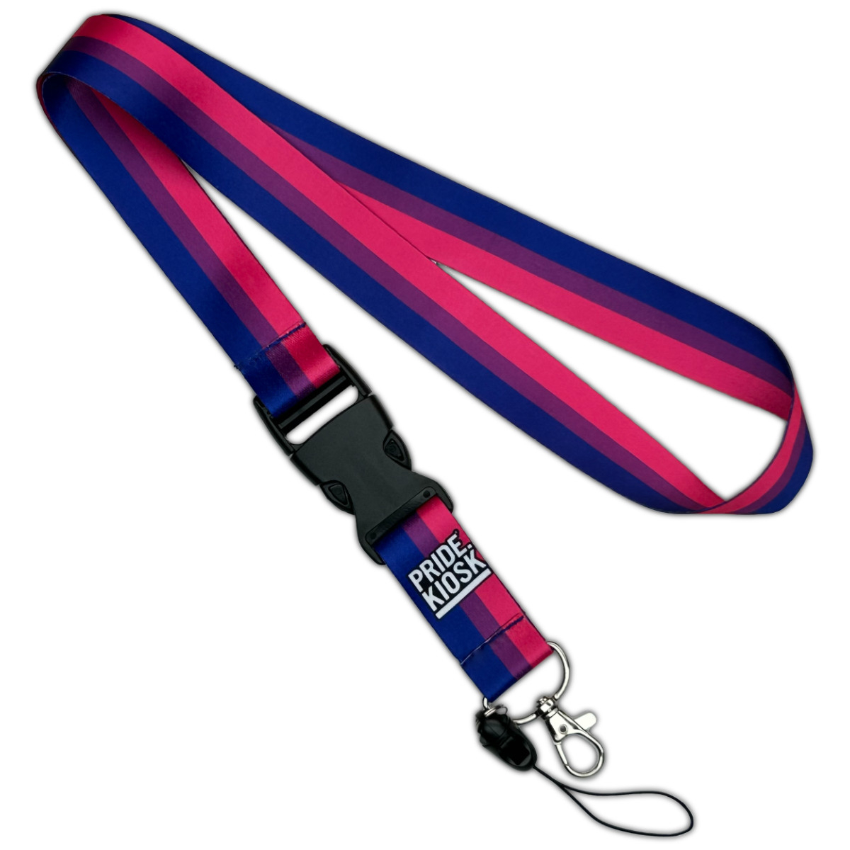 PRIDE - Schlüsselband mit Clip I Bisexuell-Flagge