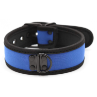 KINKY-PUPPY - Neopren Halsband I blau-schwarz