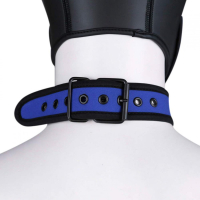 KINKY-PUPPY - Neopren Halsband I blau-schwarz