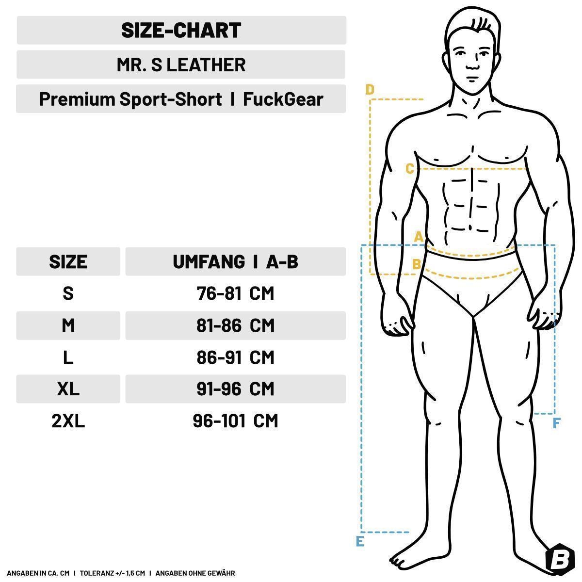 MR. S LEATHER - Premium Sport-Short I FuckGear I schwarz-weiß I