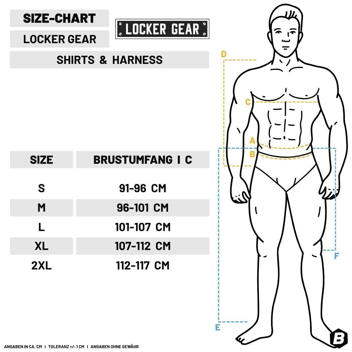 LOCKER GEAR - Kunstleder Hemd I Punch Hole Leatherette Shirt I schwarz-rot I