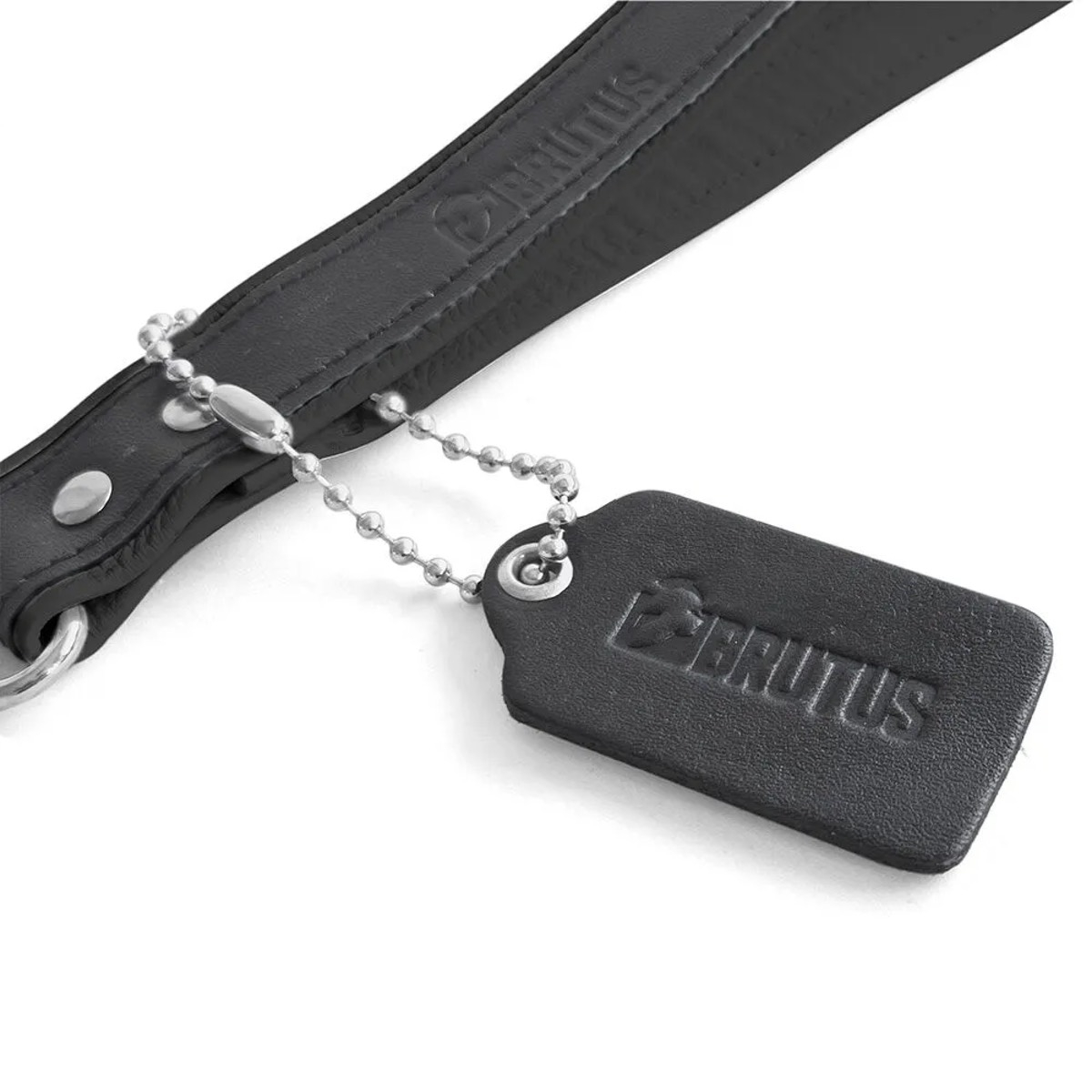 BRUTUS - Leather Puppy-Play Leash I Short I schwarz